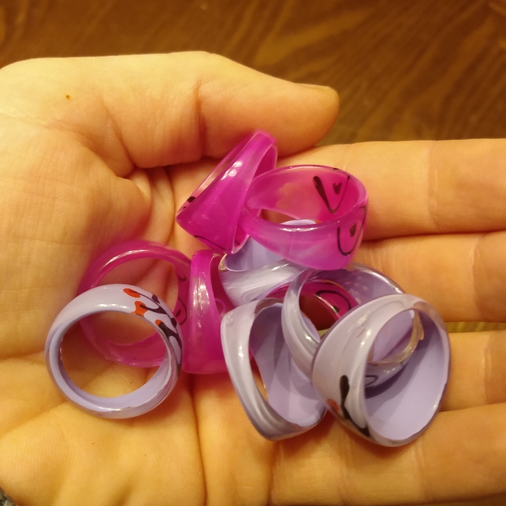 Purple Acrylic Rings